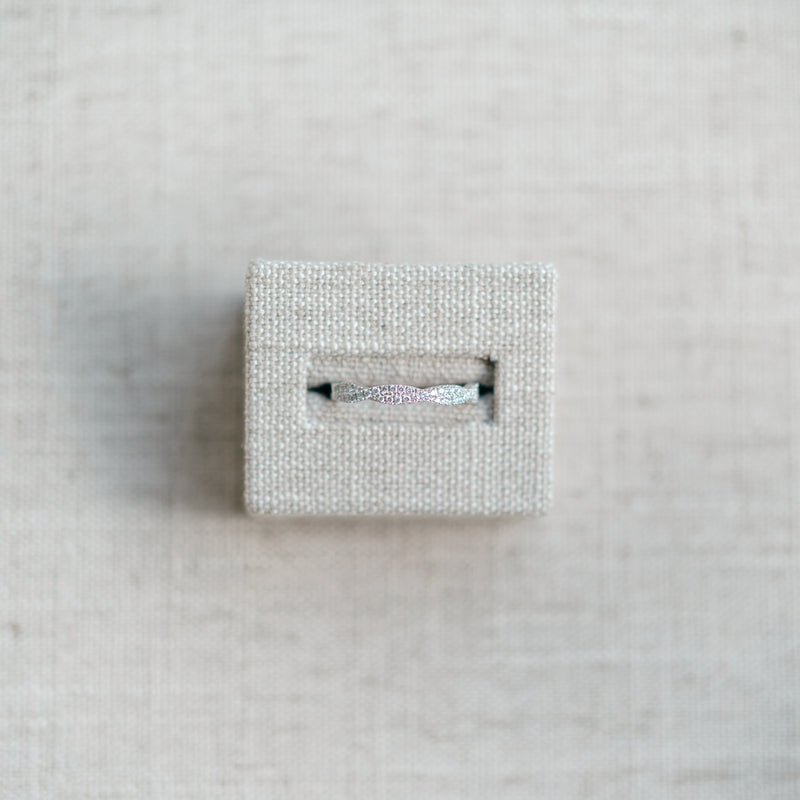 White Gold Diamond Twist Band
