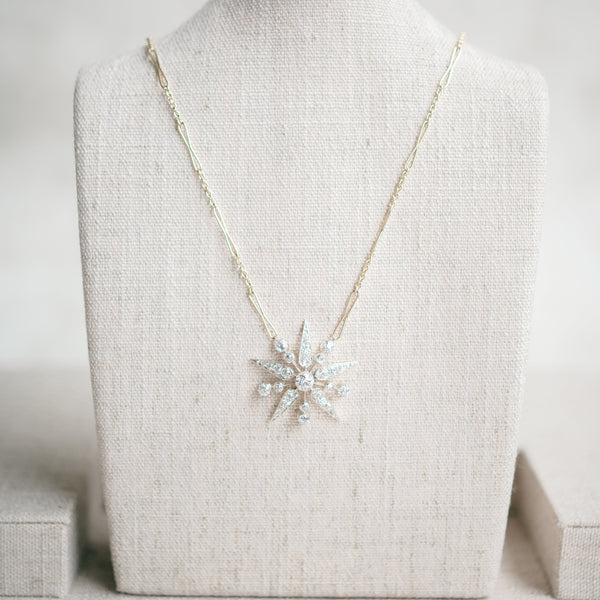 Victorian Starburst Diamond Necklace