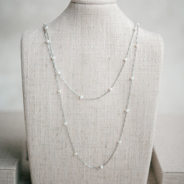 Platinum Station Pearl Necklace