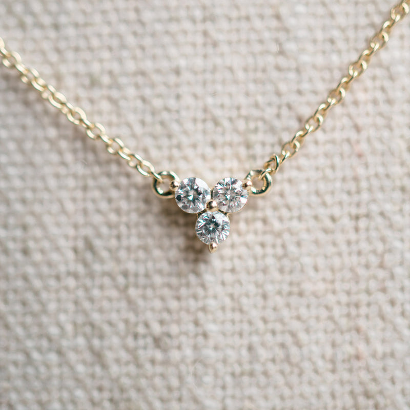 Multi station diamond necklace