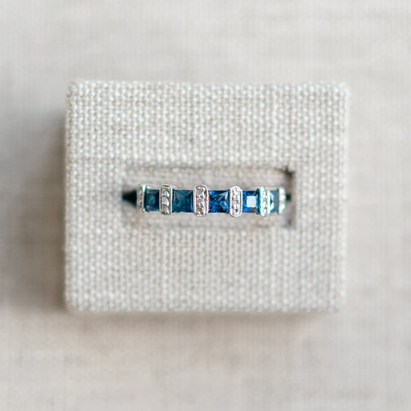 Spectacular Sapphire and Diamond Band