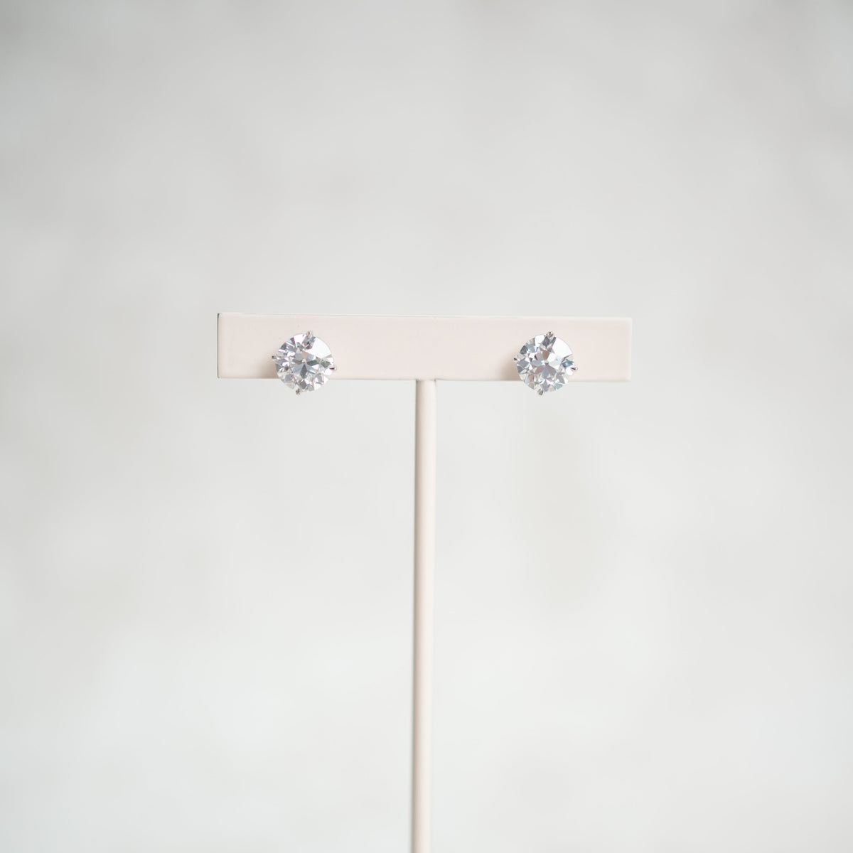 Lab grown old european cut diamond studs