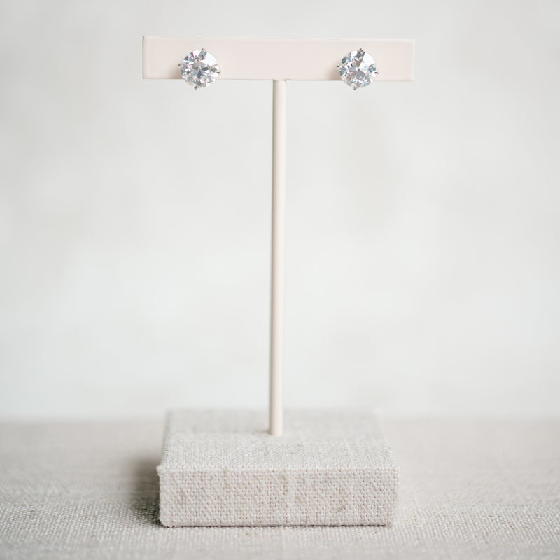 Lab grown old european cut diamond studs