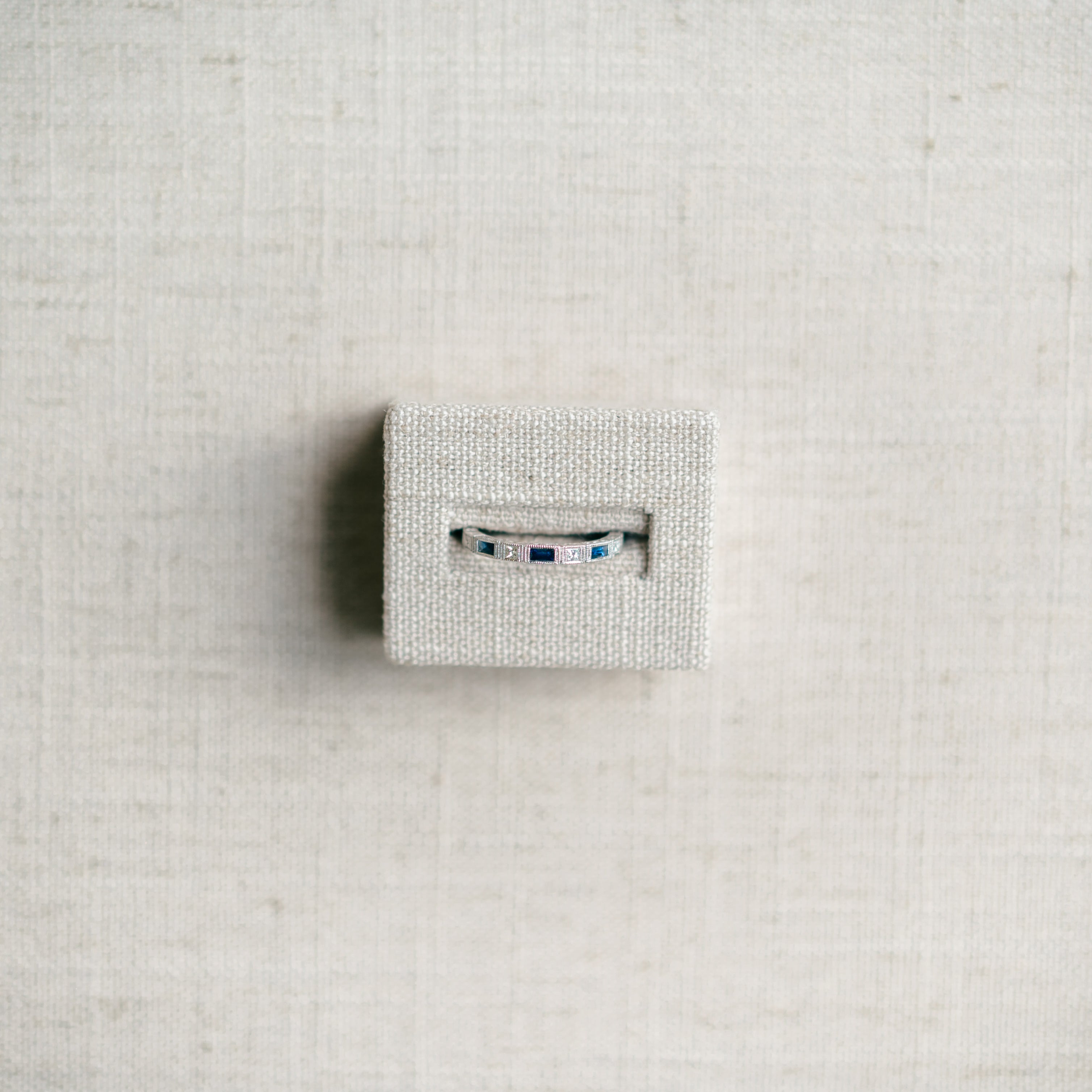 Diamond and Sapphire Baguette Band