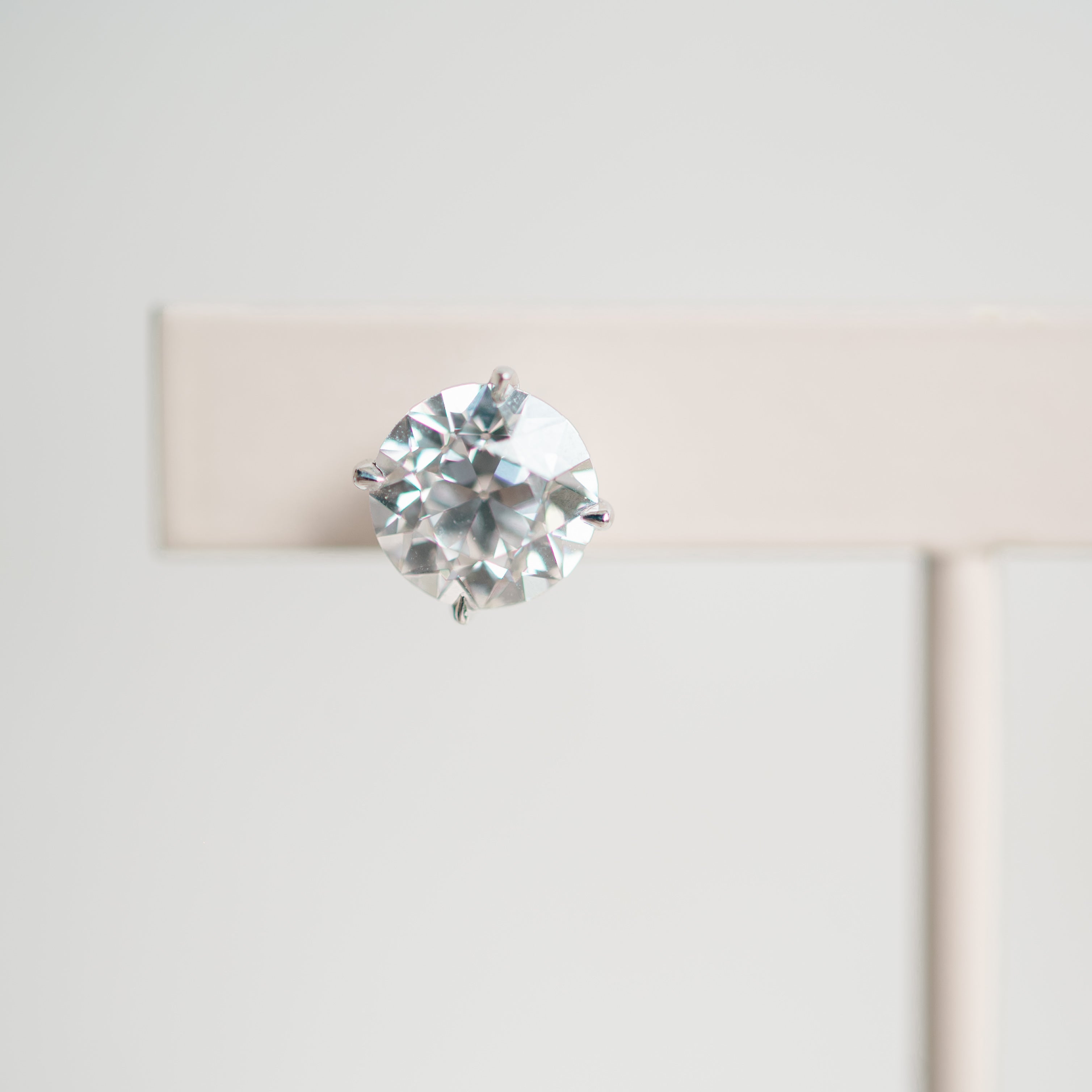 Lab grown old european cut diamond studs
