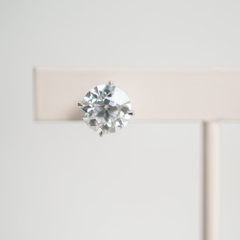 Lab grown old european cut diamond studs