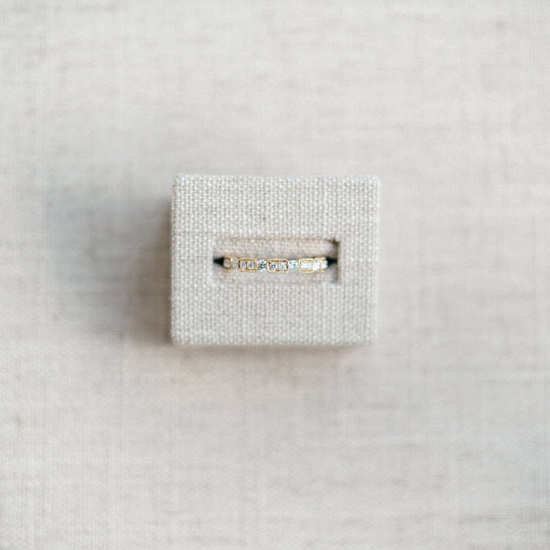 Vintage Inspired Yellow Gold Diamond Band