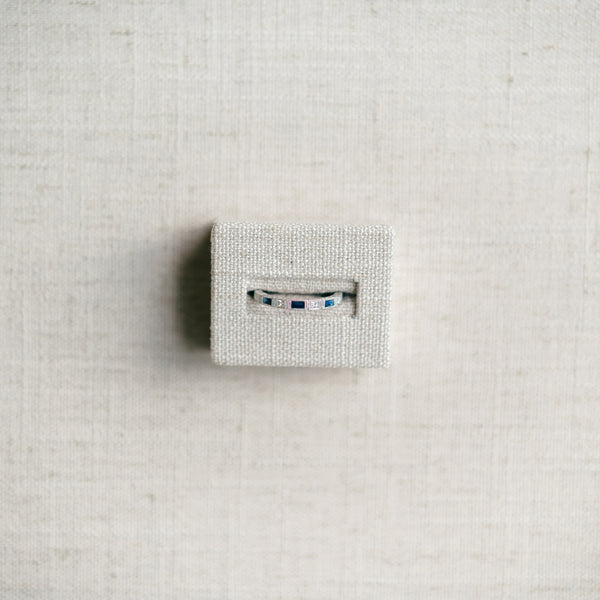 Diamond and Sapphire Baguette Half Eternity Band