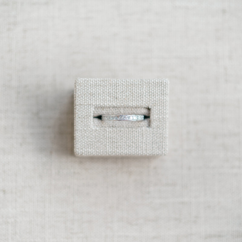 Platinum Princess Cut Diamond Eternity Band