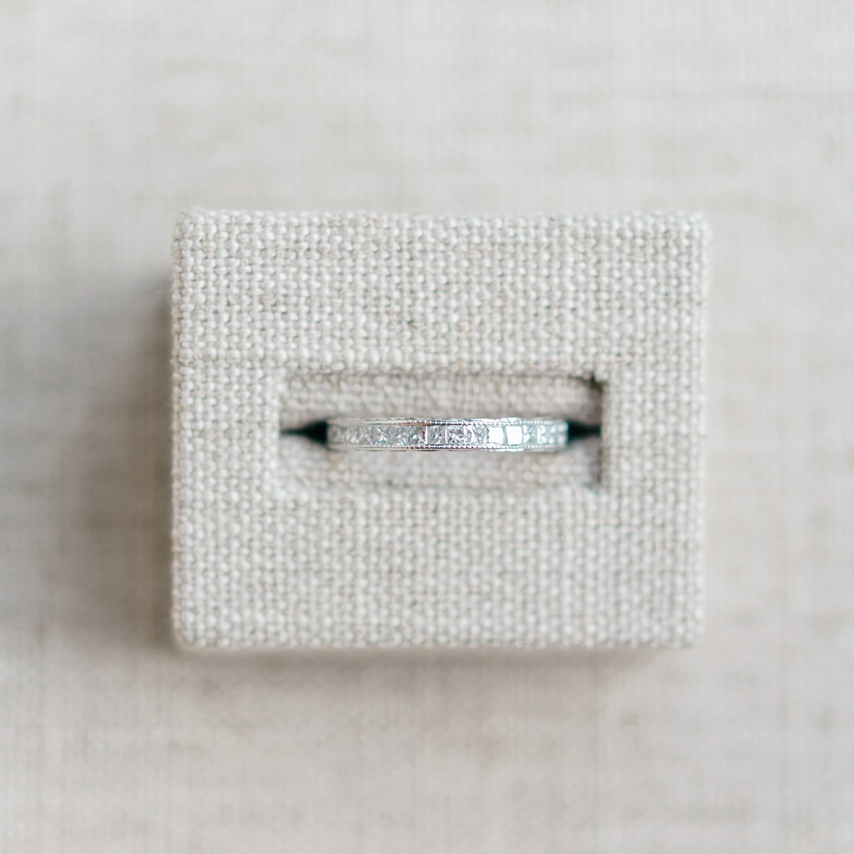 Platinum Princess Cut Diamond Eternity Band