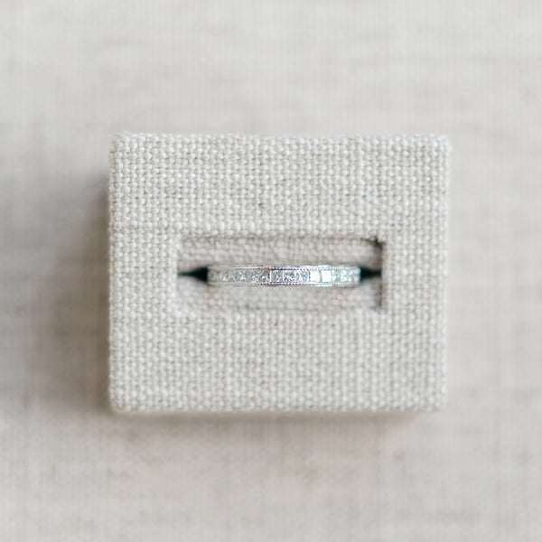 Platinum Princess Cut Diamond Eternity Band