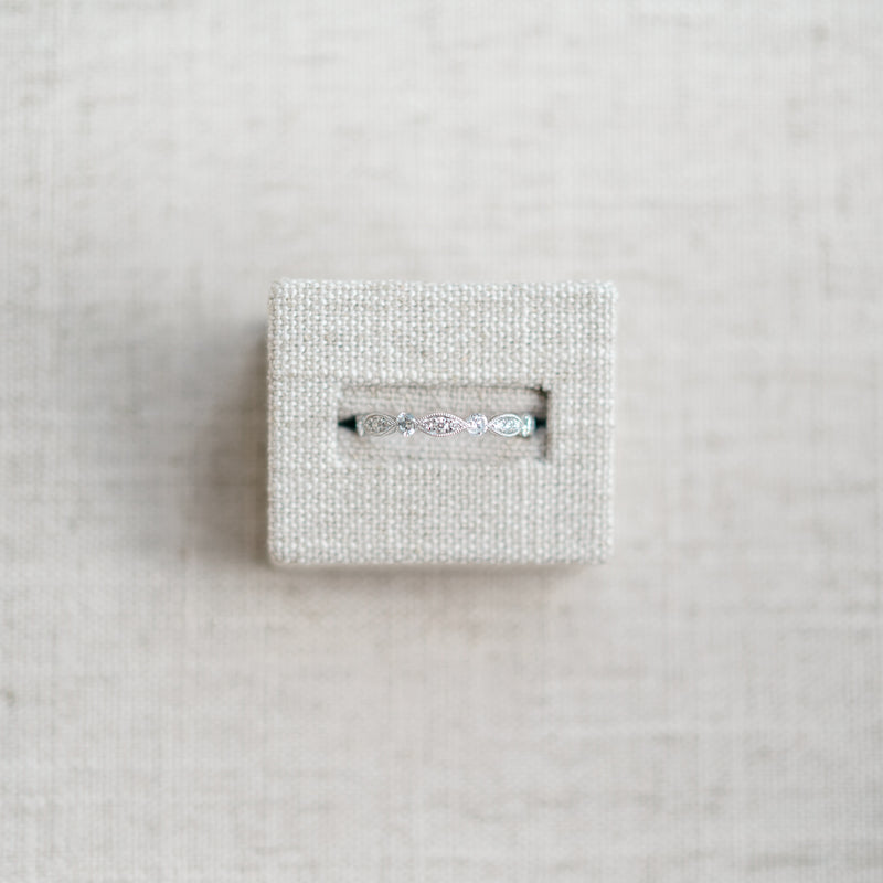 Navette and Round Diamond Band