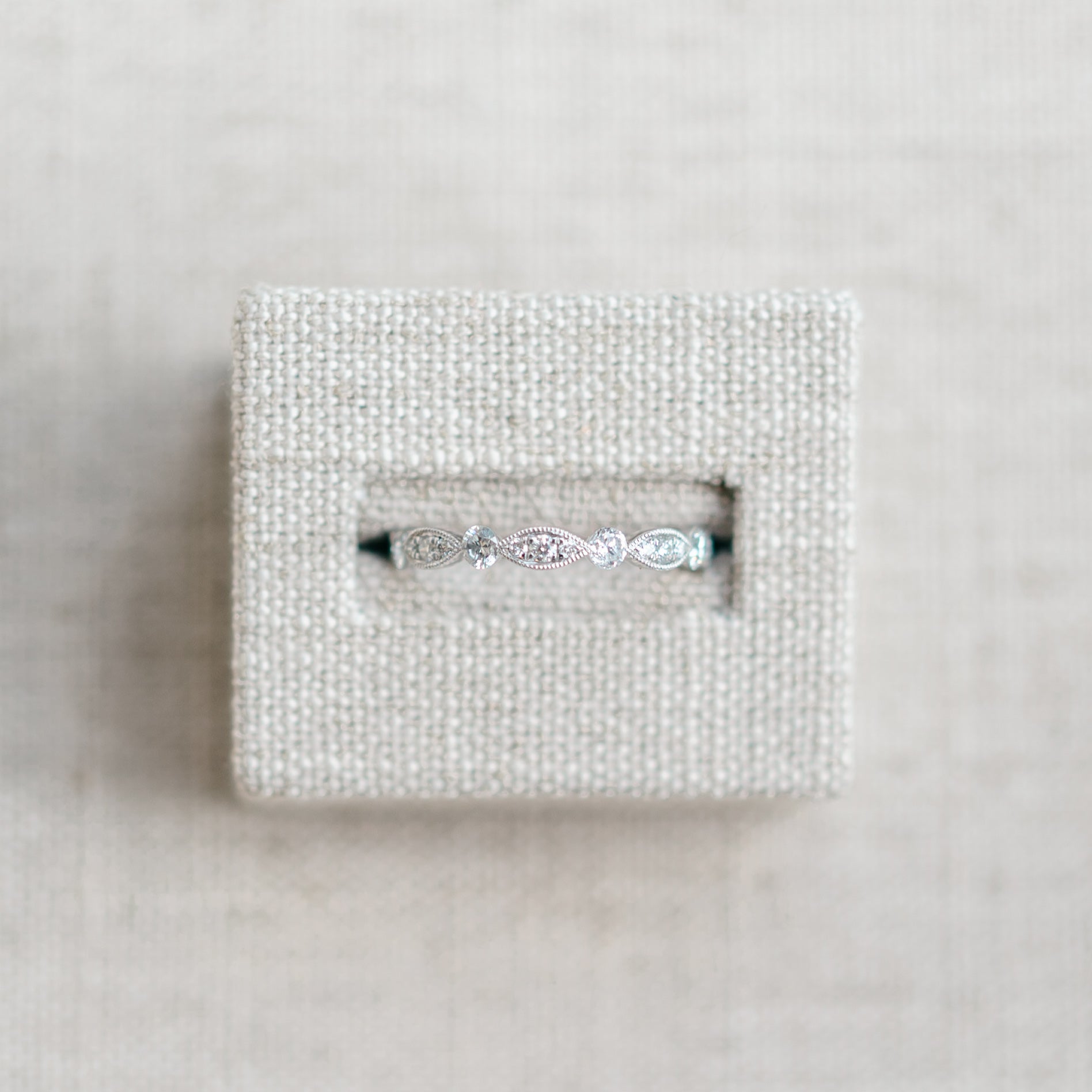 Navette and Round Diamond Band