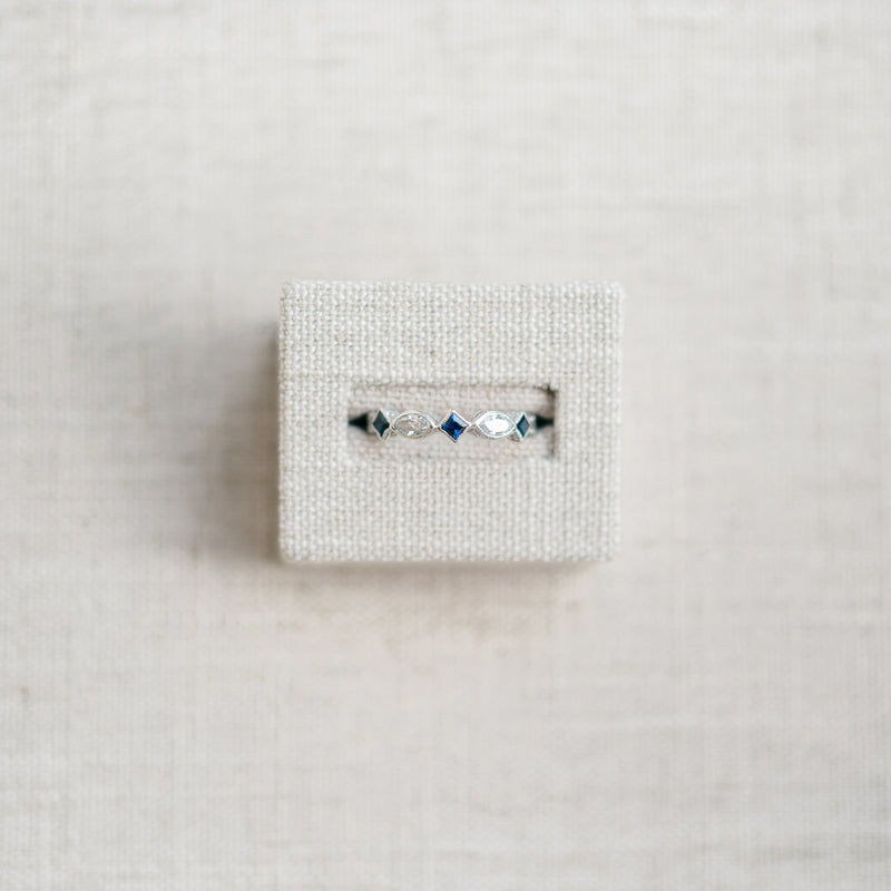 Diamond Marquee and Sapphire Band