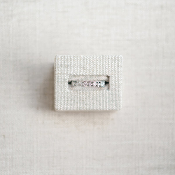 Diamond Engraved Eternity Band
