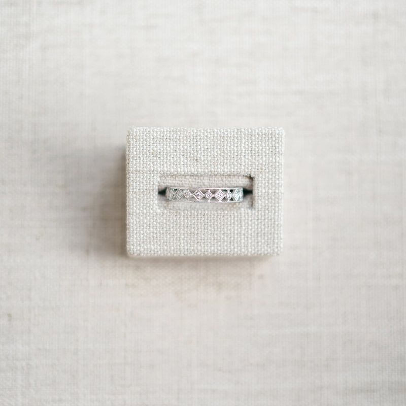 Diamond Engraved Eternity Band
