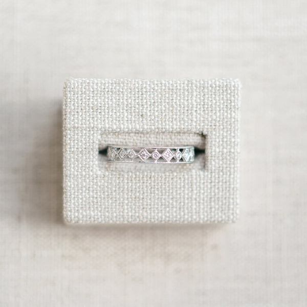 Diamond Engraved Eternity Band