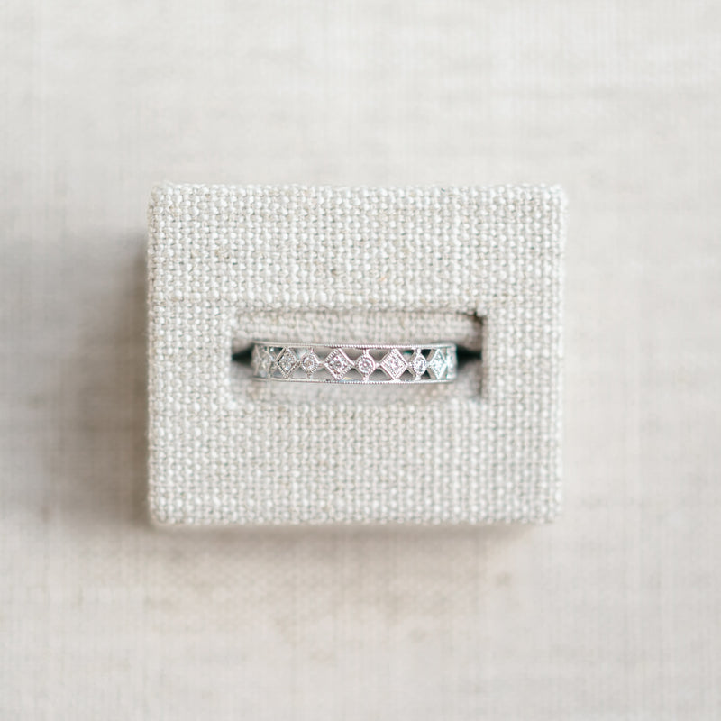Diamond Engraved Eternity Band
