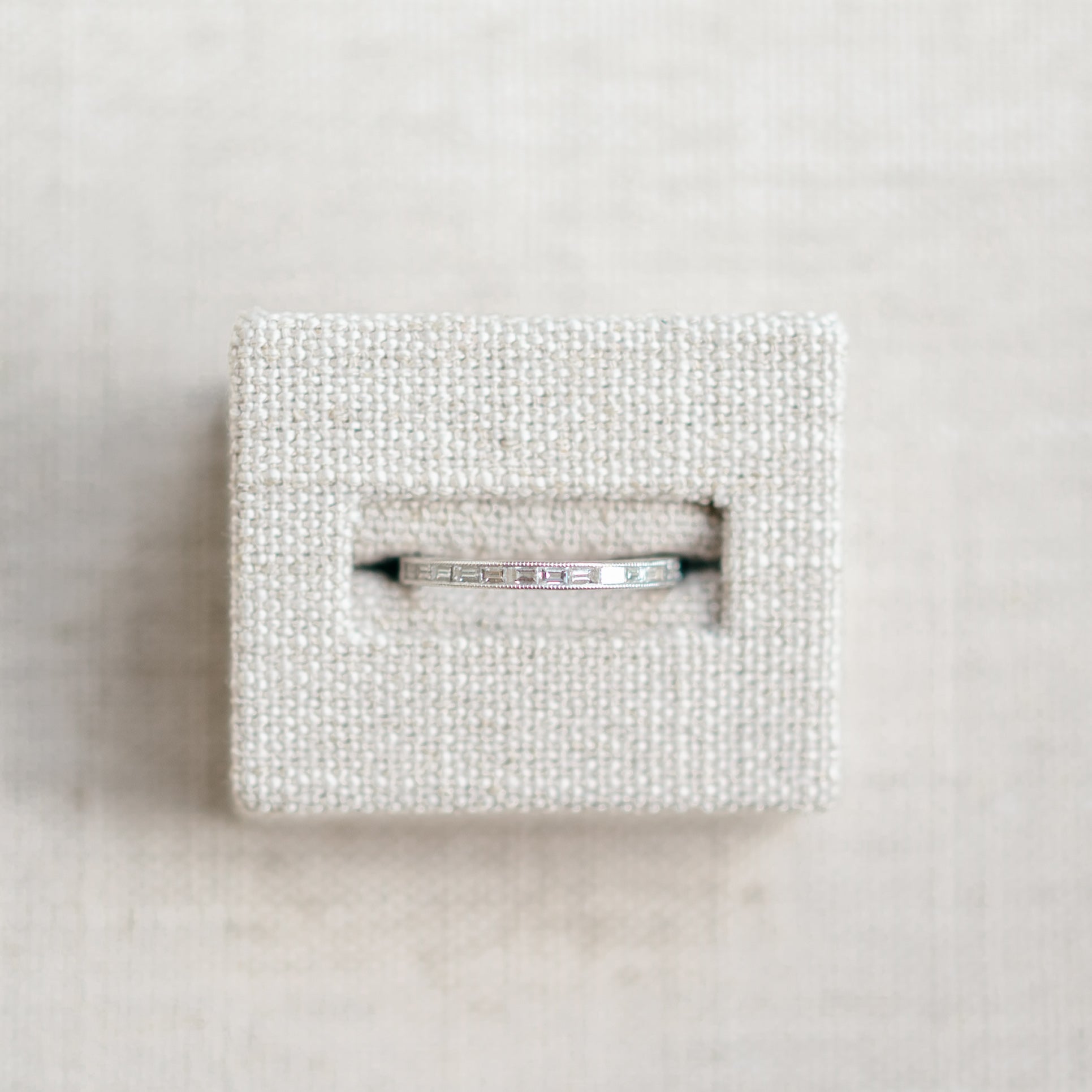 East to West Diamond Baguette Band