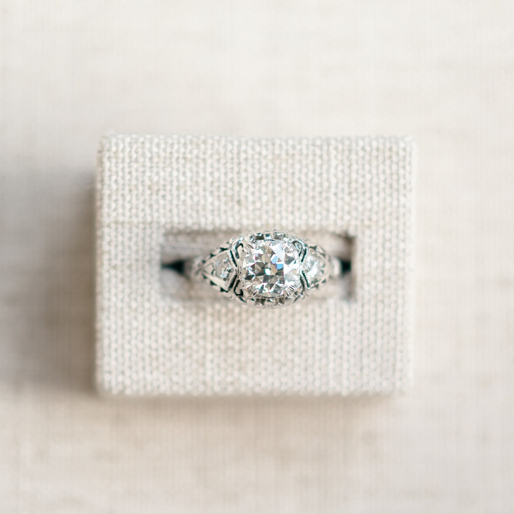Art Deco Old European Diamond Ring