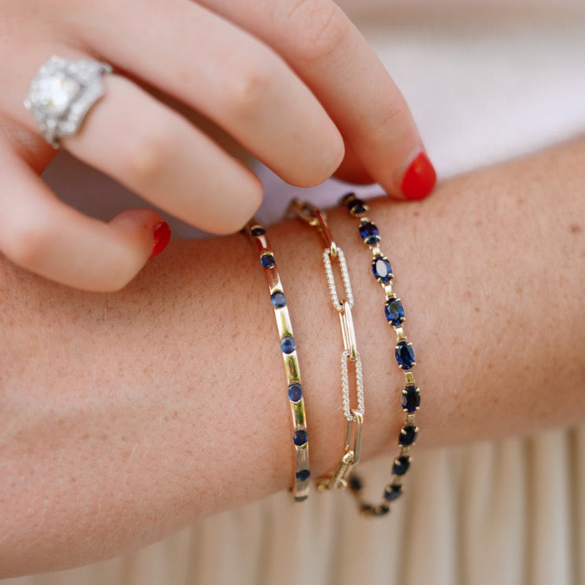 Sapphire station bangle