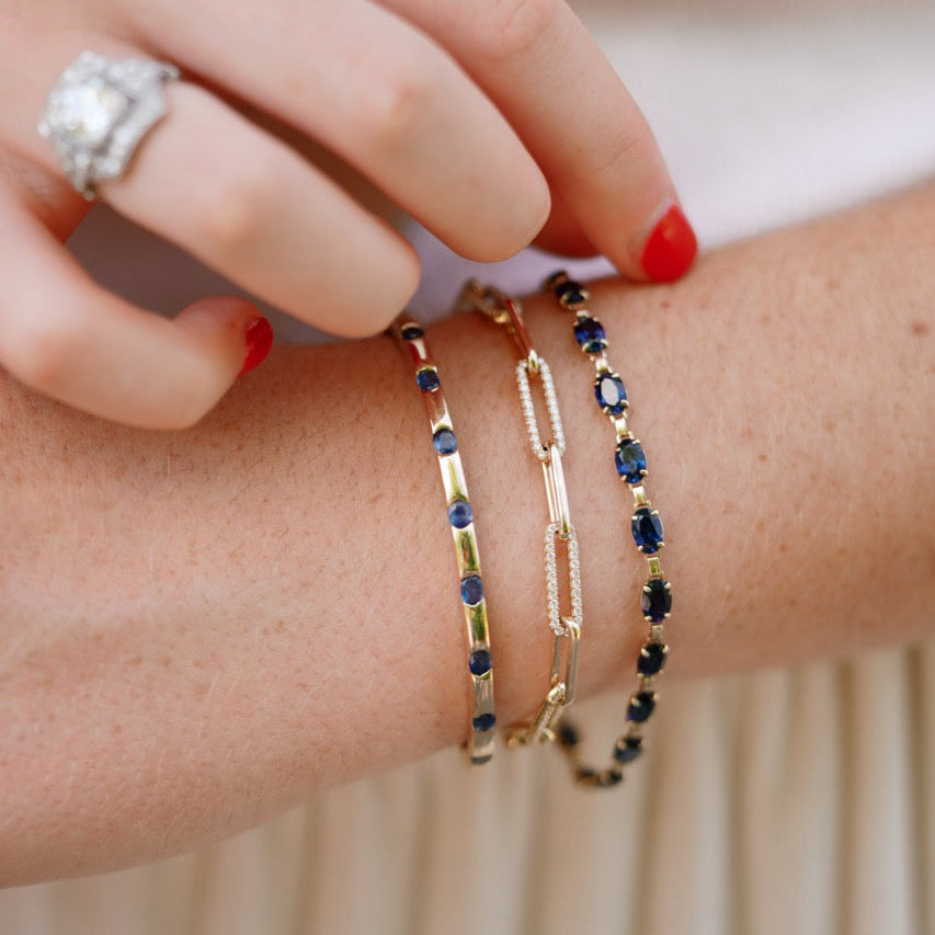 Sapphire line bracelet