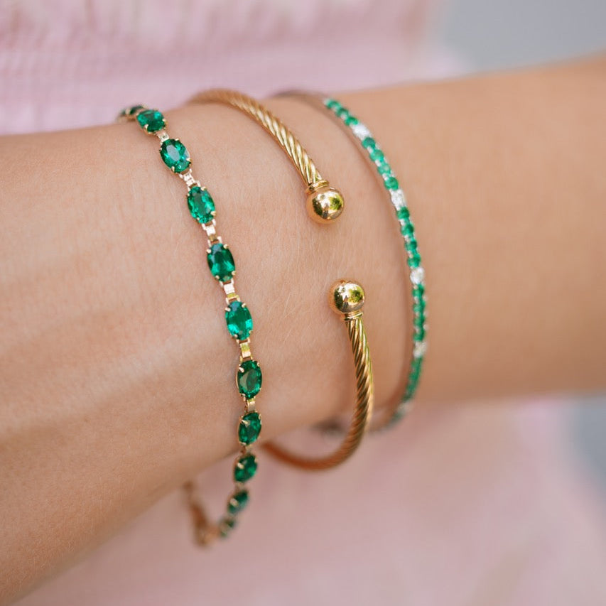 emerald line bracelet