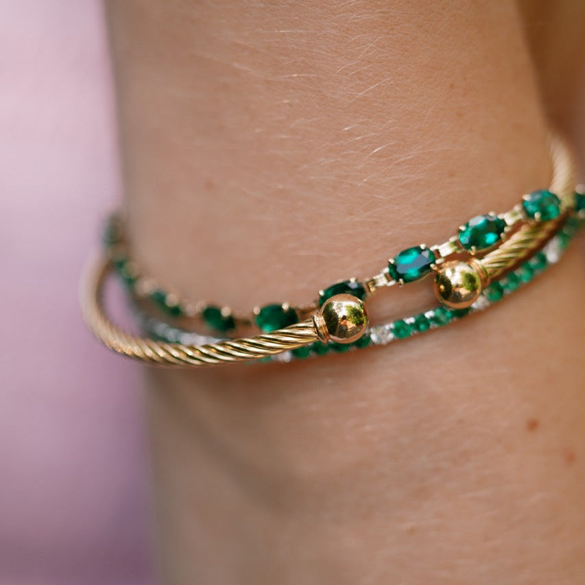 emerald line bracelet