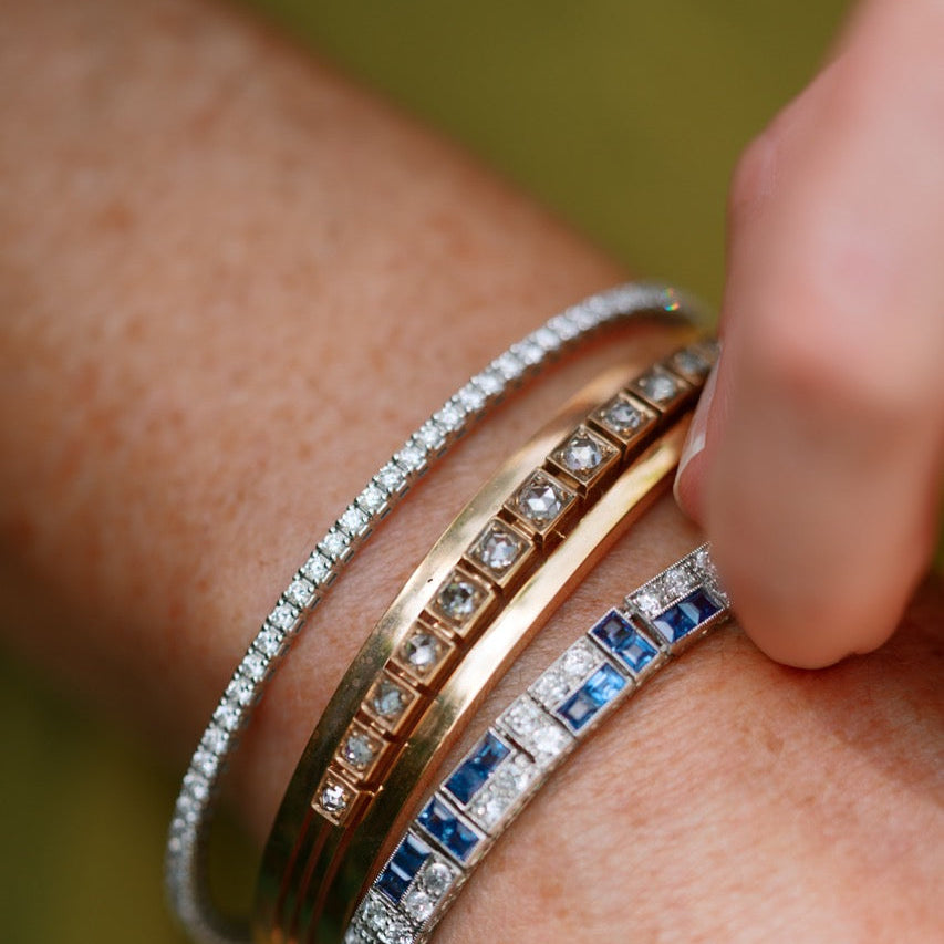 diamond flexible bangle