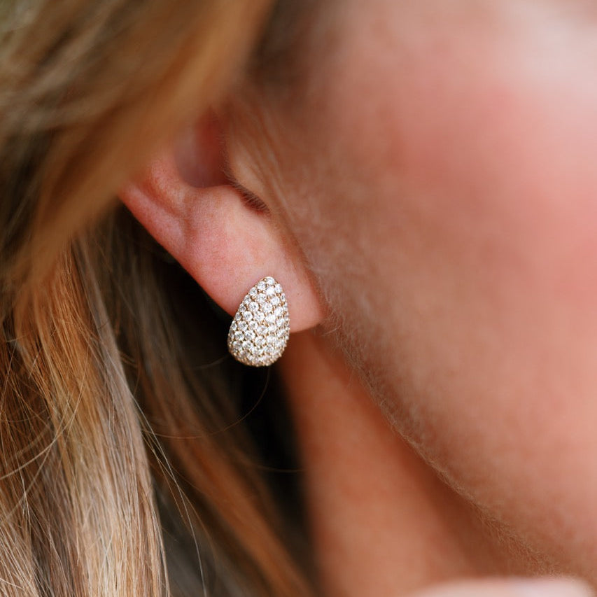 Pave Diamond Earrings