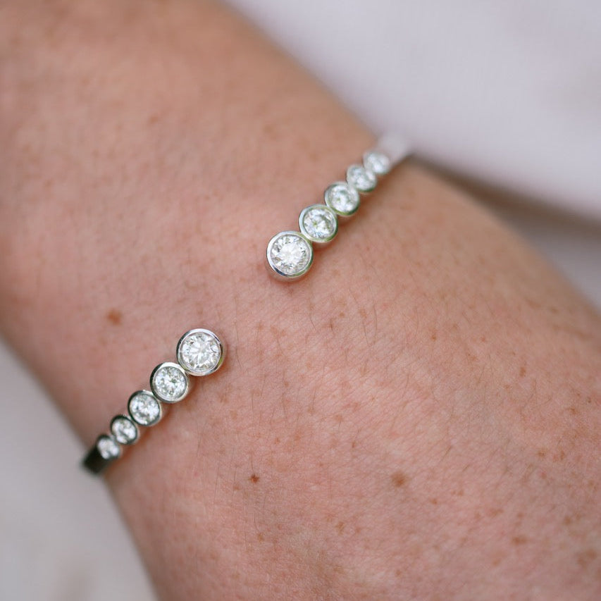 tapered diamond cuff bracelet
