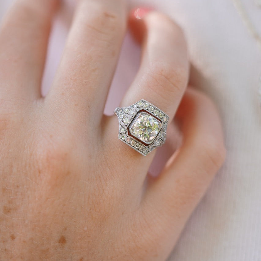 Old European diamond ring