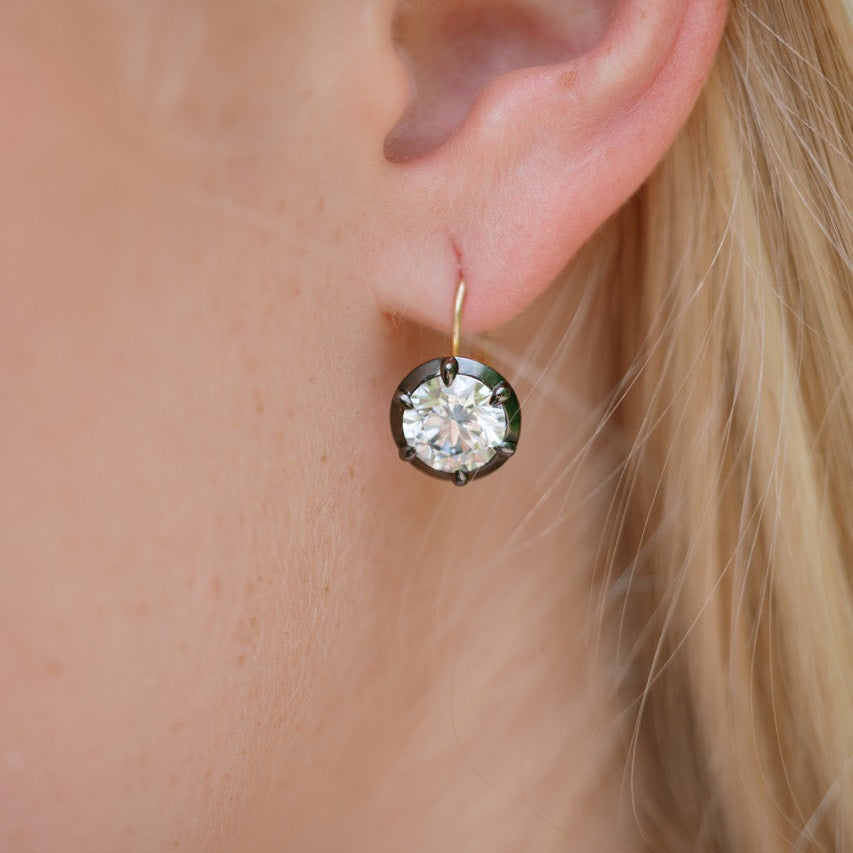 Georgian inspired diamond earrings
