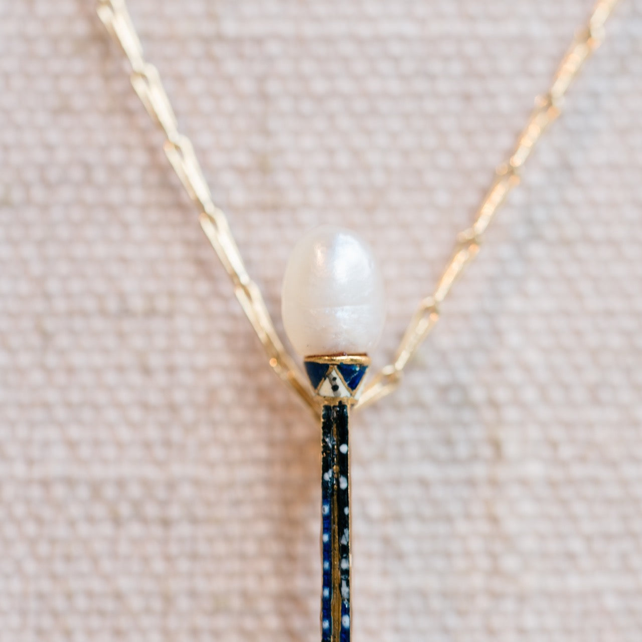 Citrine and Enamel Necklace