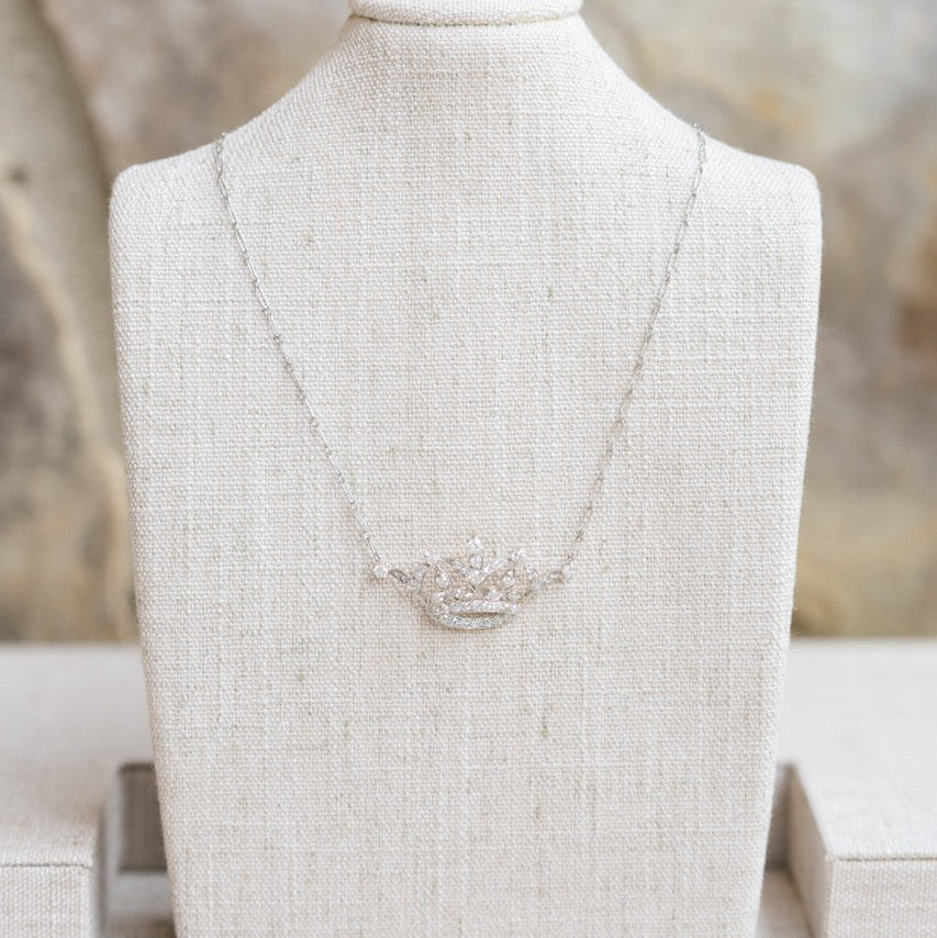 diamond crown necklace