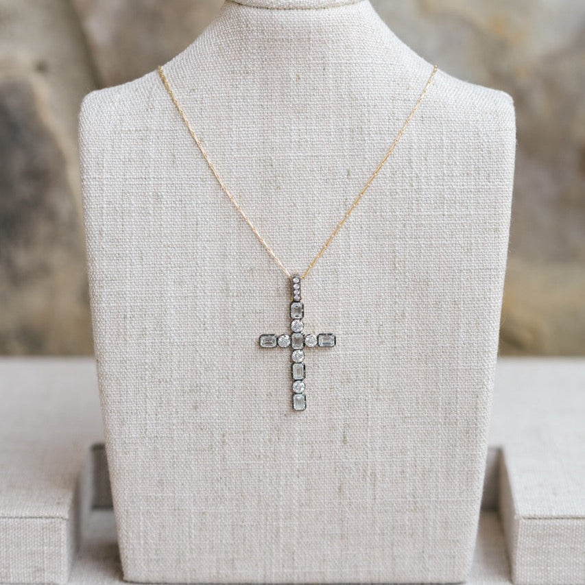 Georgian inspired diamond cross