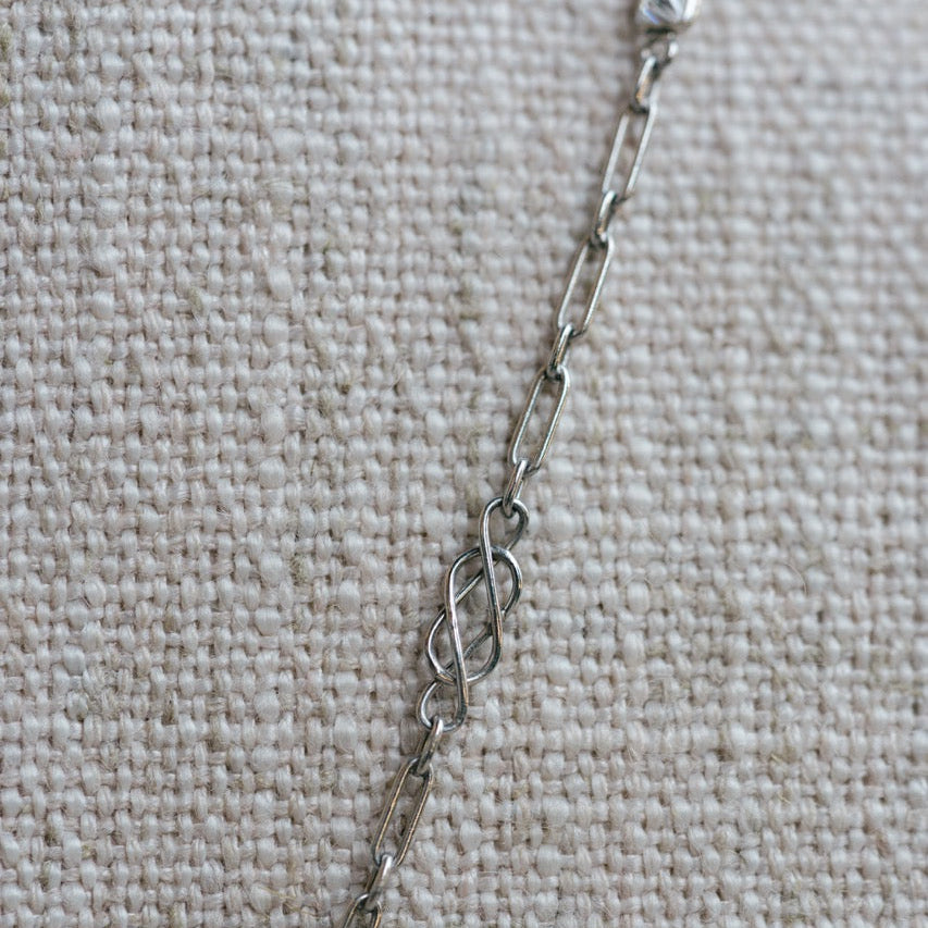 platinum princess cut diamond station necklace