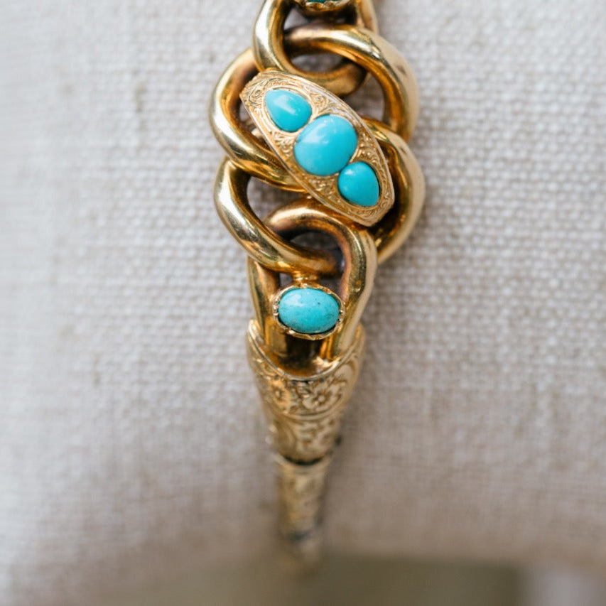 Turquoise Engraved Bracelet