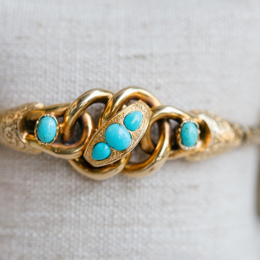 Turquoise Engraved Bracelet