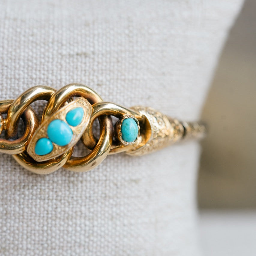 Turquoise Engraved Bracelet