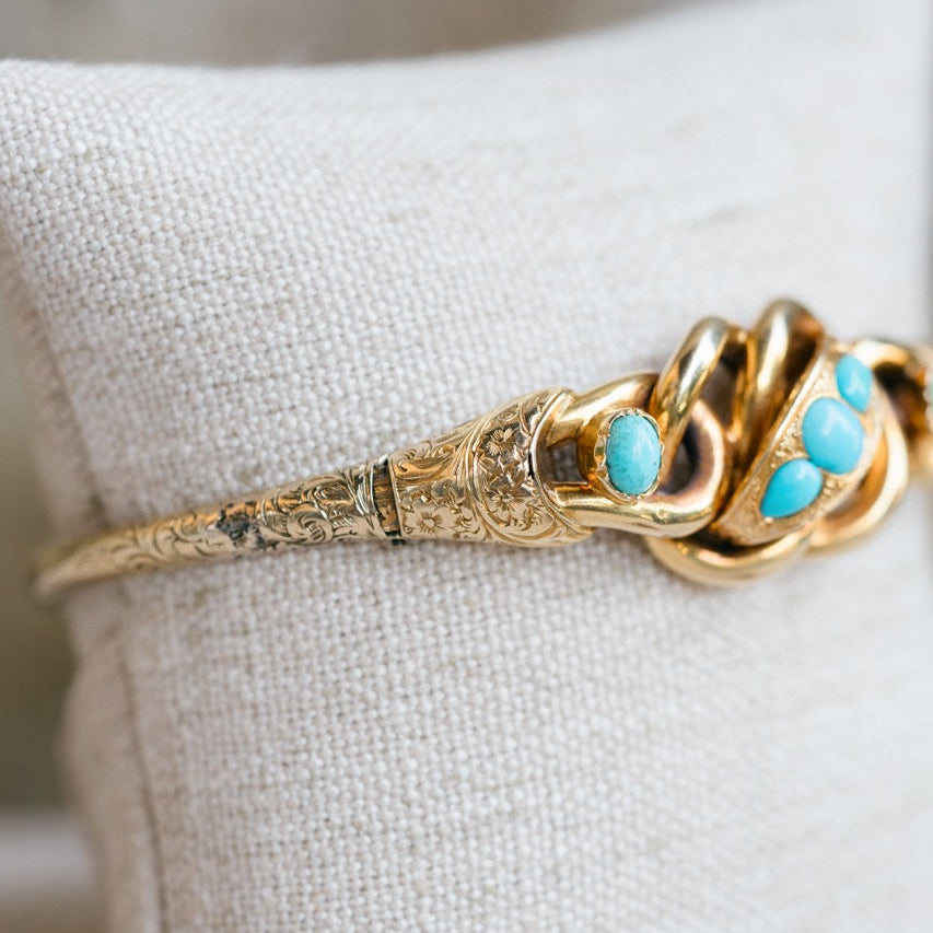 Turquoise Engraved Bracelet