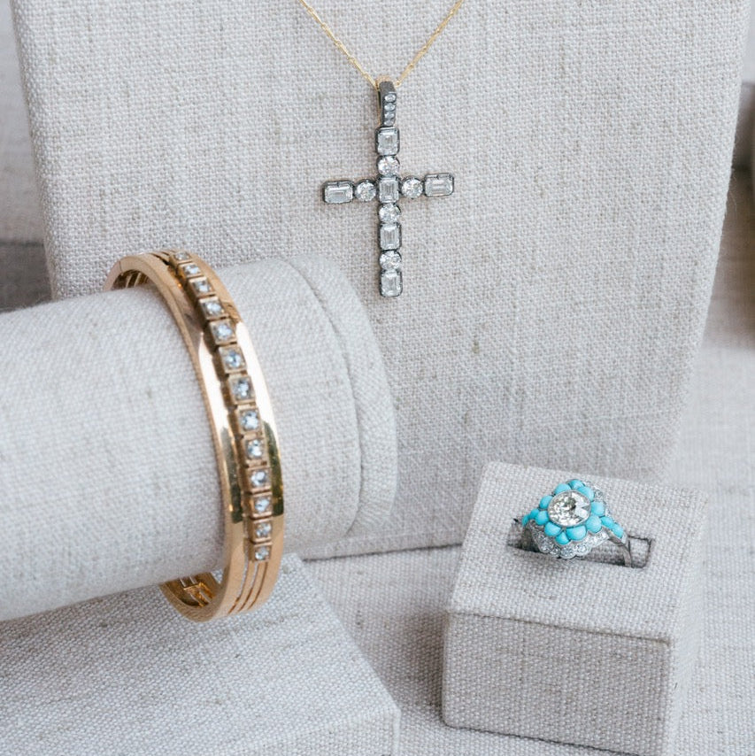 Rose Cut Diamond Bangle