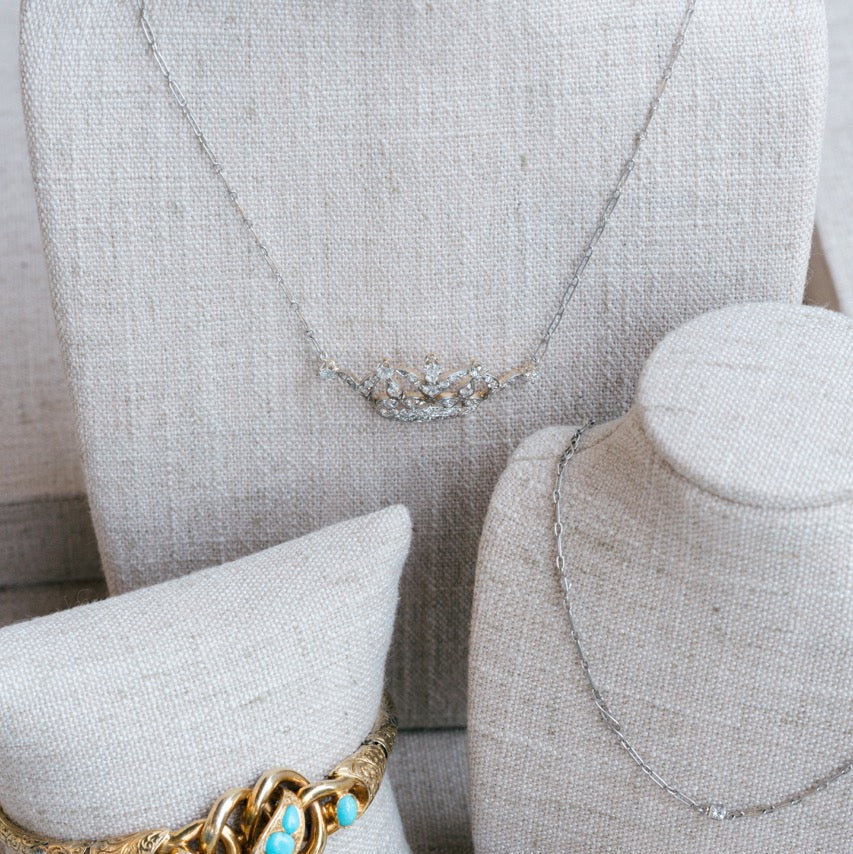 diamond crown necklace