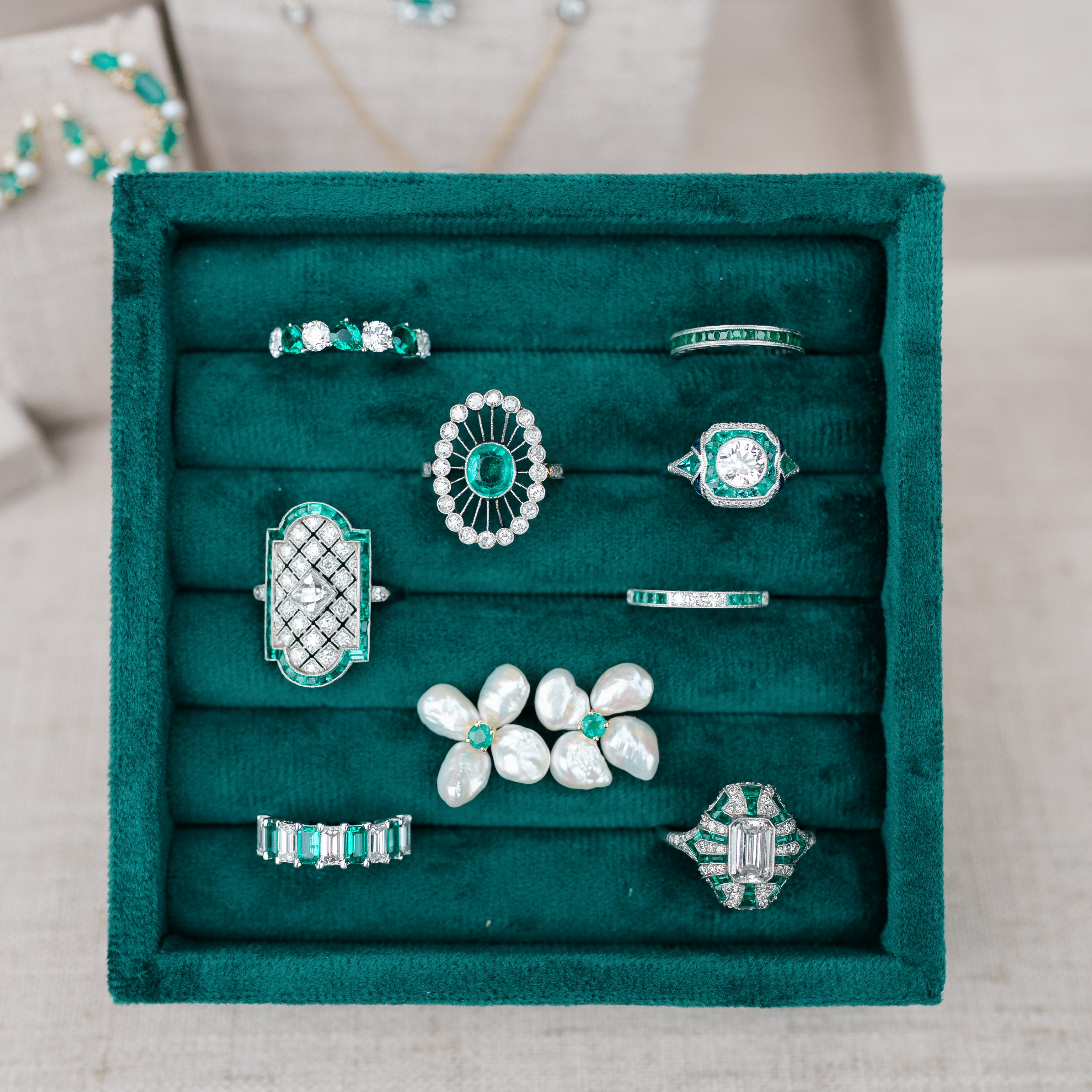French Cut Tsavorite Eternity Band