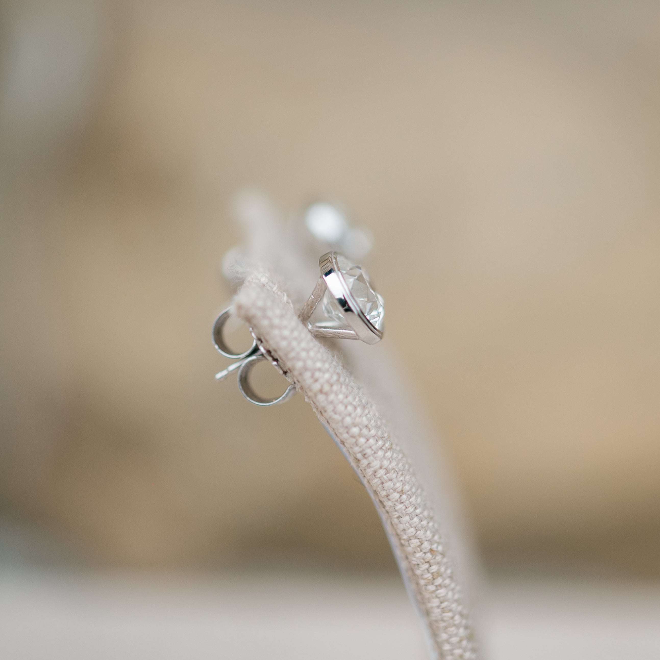 Old European Bezel Earrings