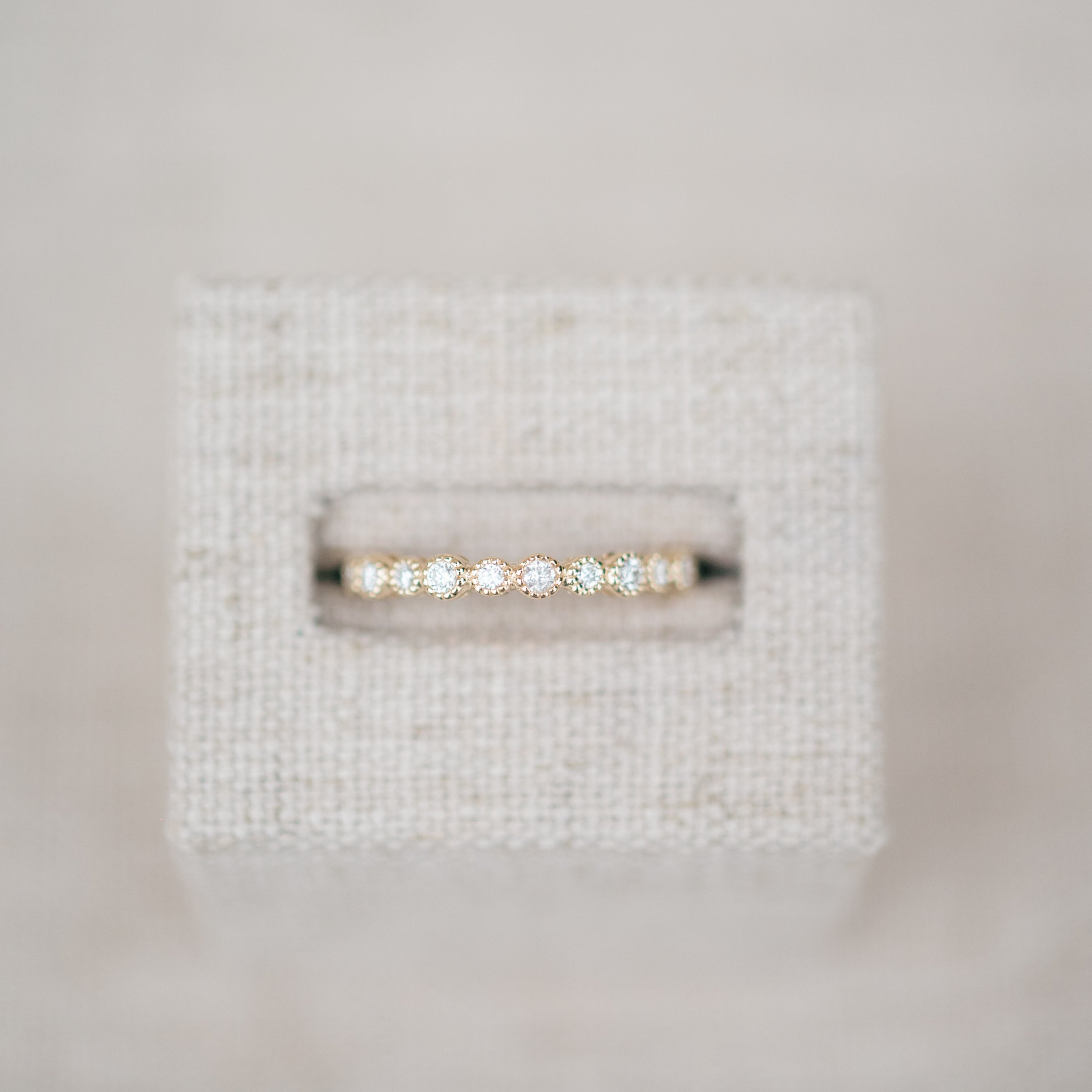 bezel set diamond band