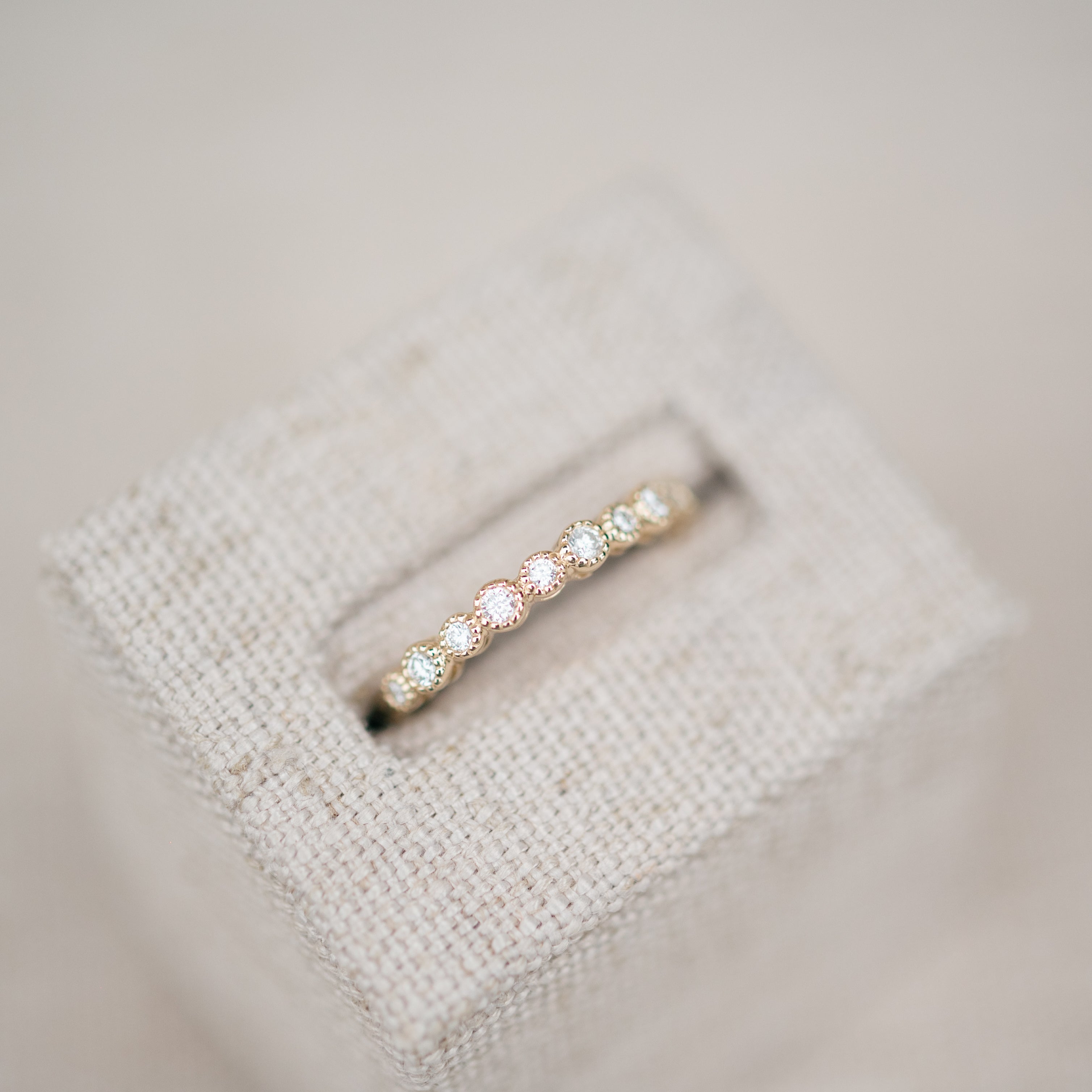 bezel set diamond band