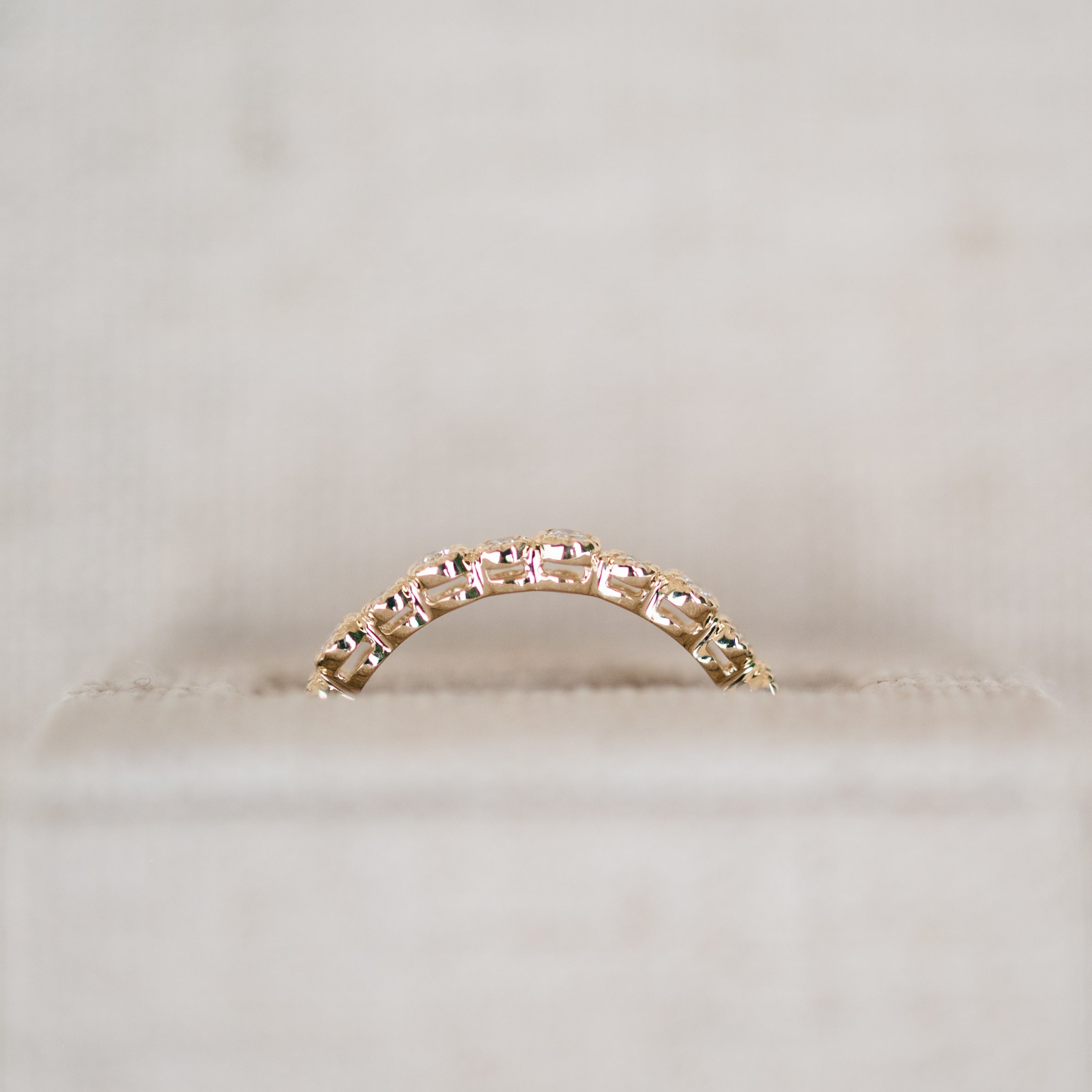 bezel set diamond band