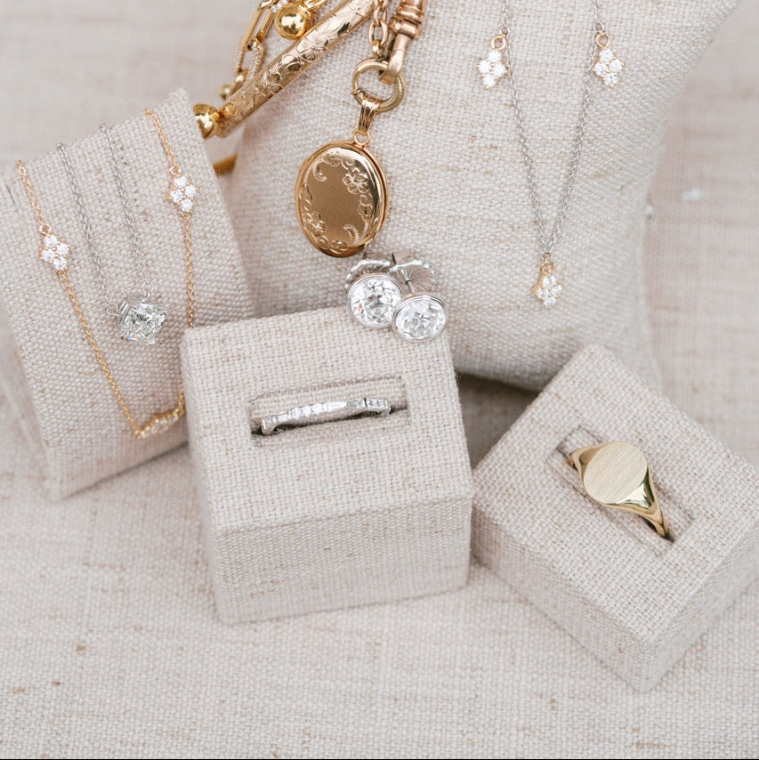 tapered baguette and round diamond band