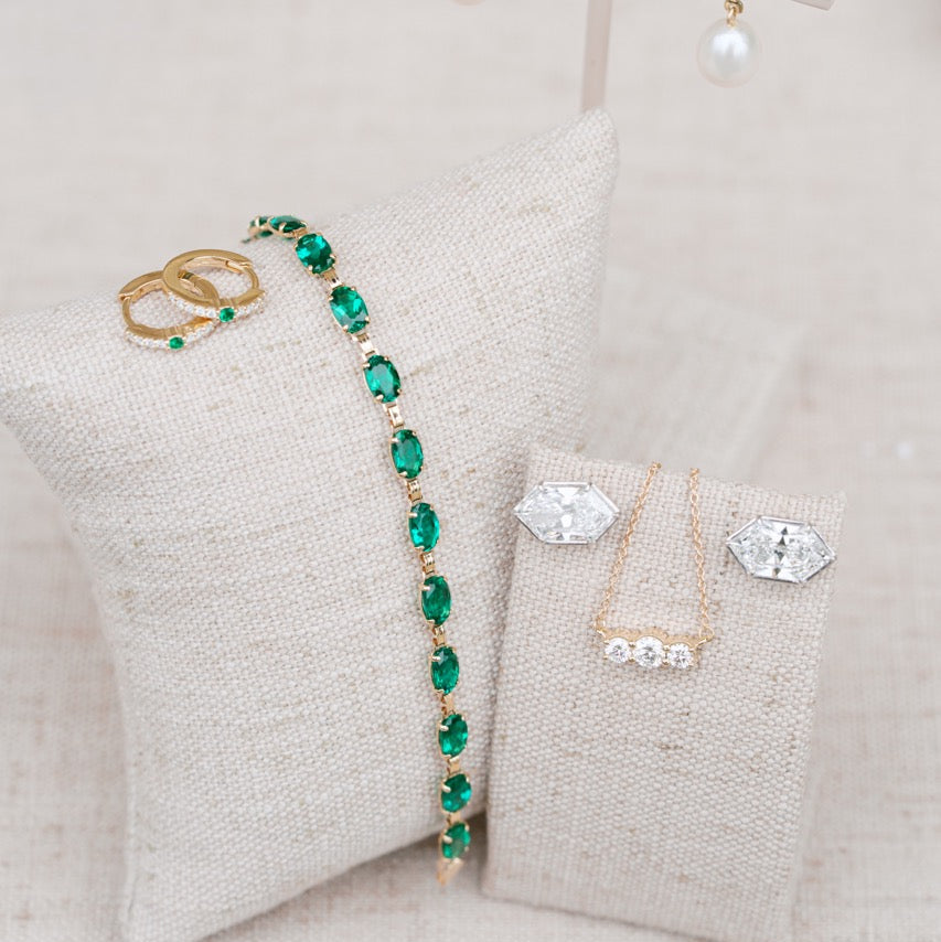 emerald line bracelet